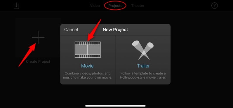 如何分割iMovie在iPhone上的剪辑:第1步